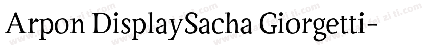 Arpon DisplaySacha Giorgetti字体转换